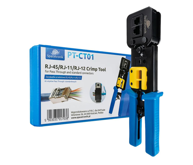 Spacetronik Zaciskarka przelotowa RJ45/RJ12/RJ11 PT-CT01 - 1159216 - zdjęcie